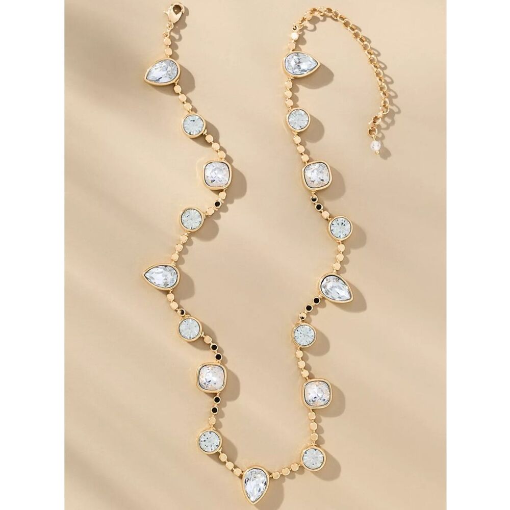 Anthropologie Glam Crystal Necklace